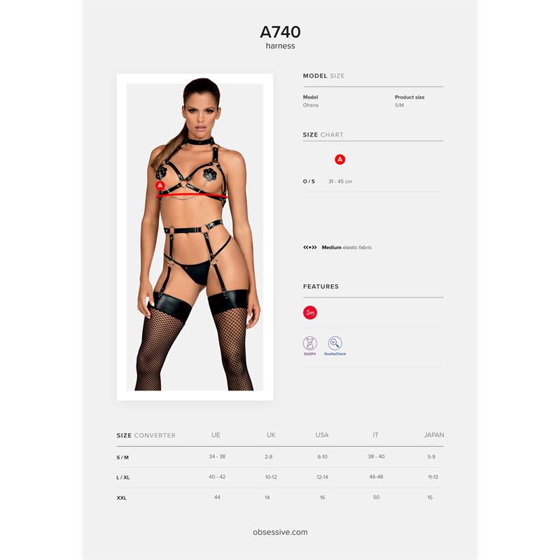 Γυναικείο Harness Στήθους για Bondage – One Size Ρυθμιζόμενο