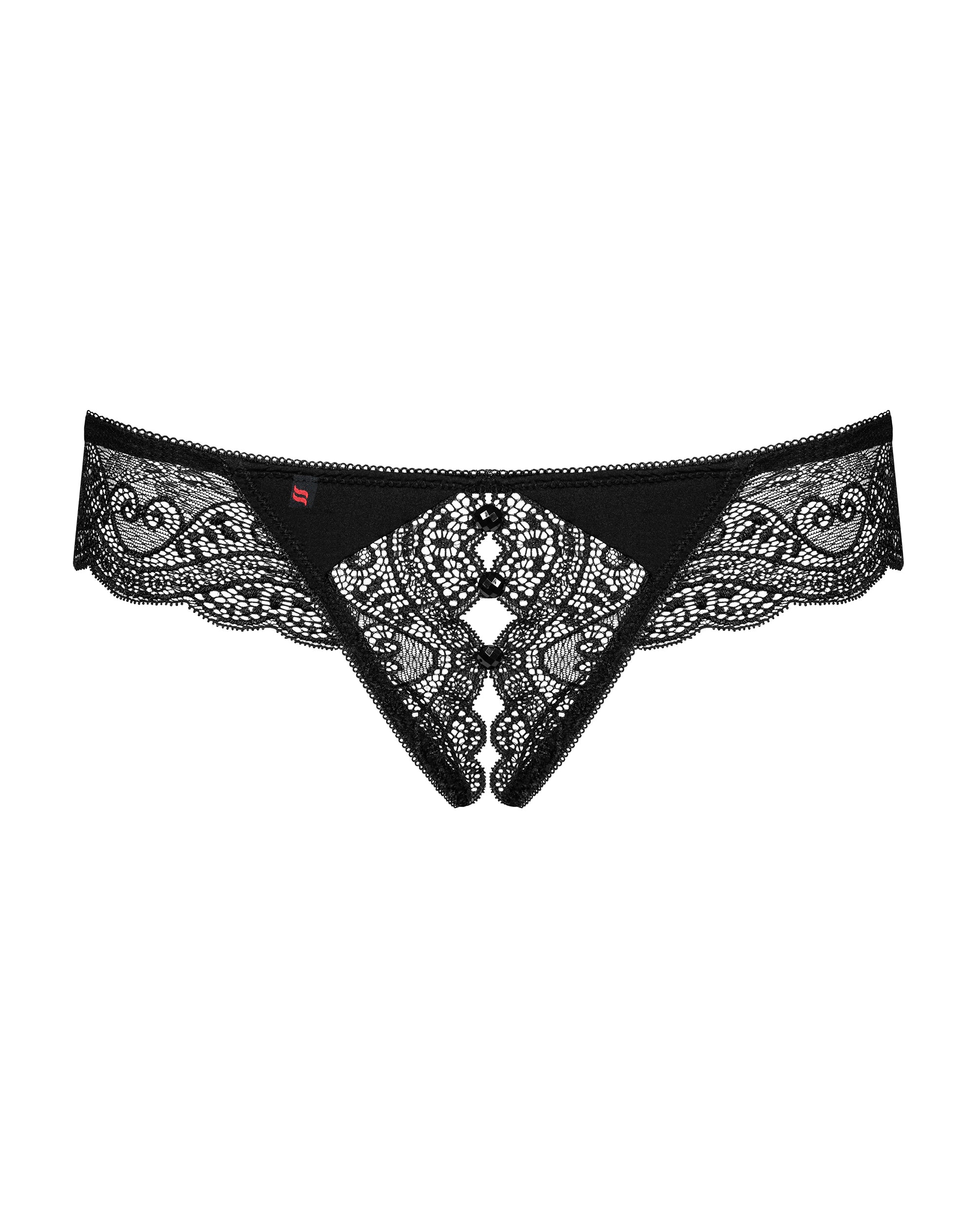 Miamor Μαύρο Crotchless Στρινγκ