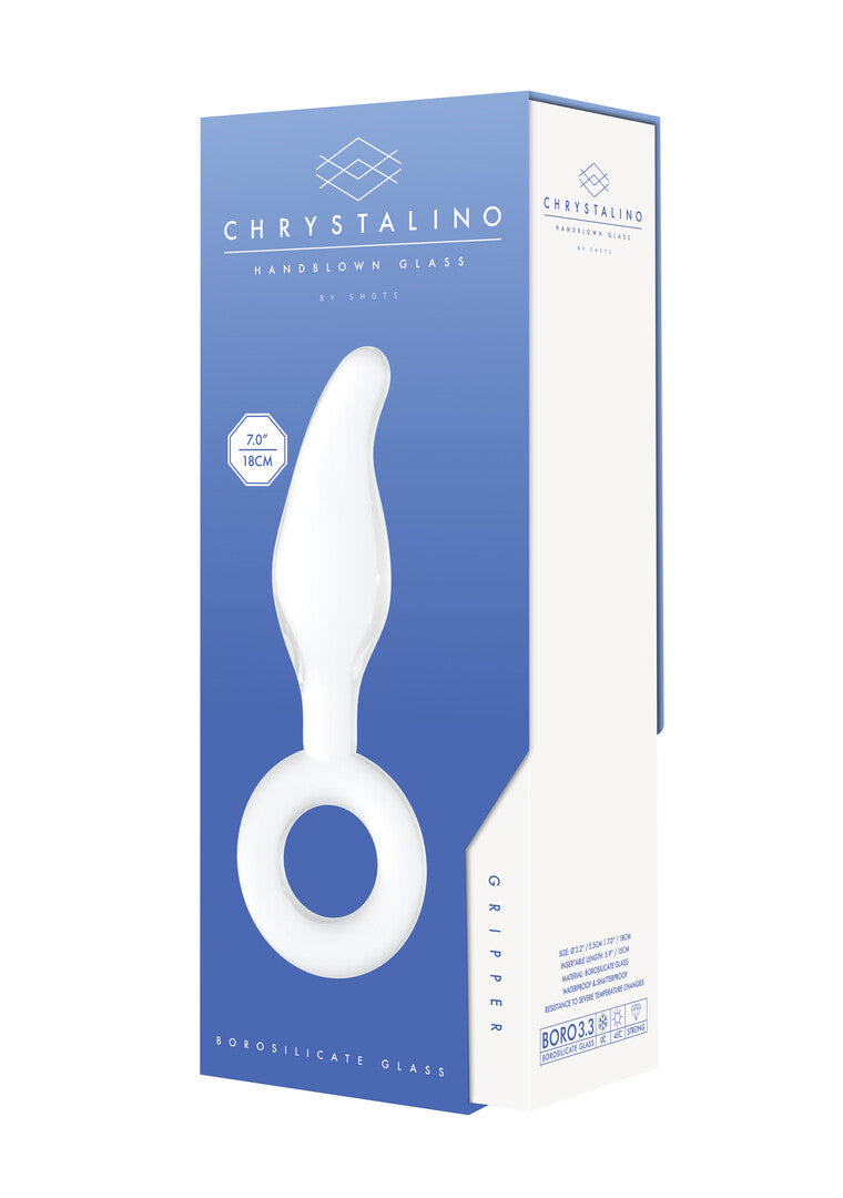 Gripper – Γυάλινο Dildo με Λαβή-Δαχτυλίδι
