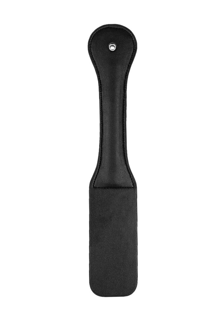Μαύρο Δερμάτινο Paddle "SLUT" με Ανάγλυφη Στάμπα