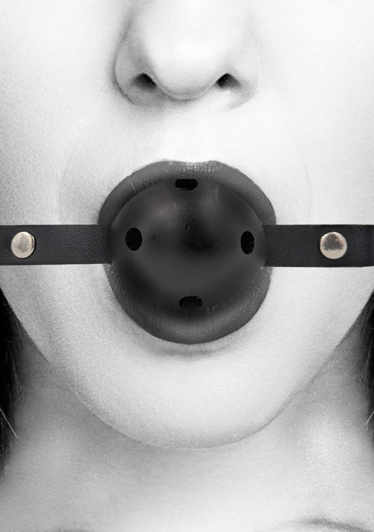 Ball Gag με Αναπνεύσιμο Σχεδιασμό Μαύρο