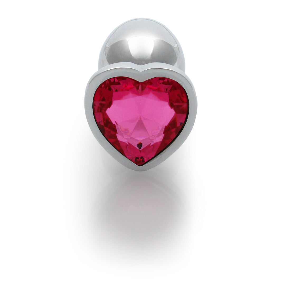 Heart Gem – Πρωκτική Σφήνα με Ροζ Κρυστάλλινη Καρδιά (Small)