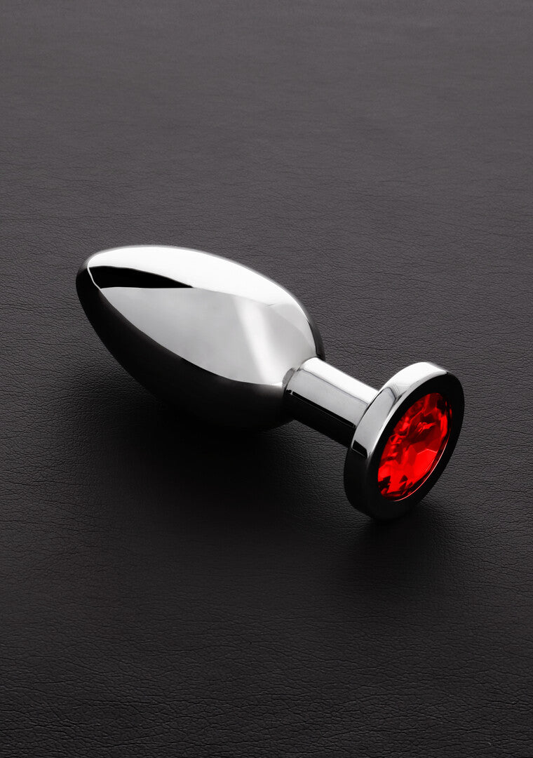 Butt Plug με Κόκκινο Κρύσταλλo - Large