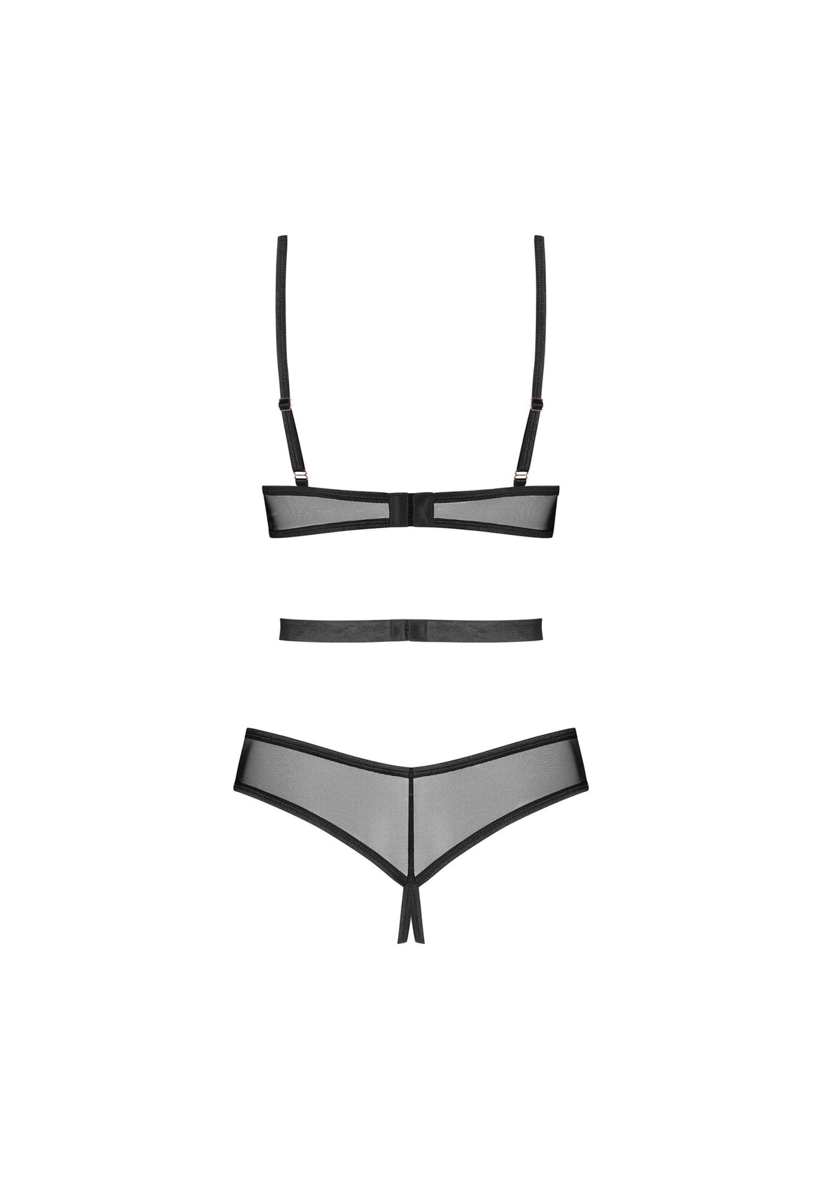 Euridia - Crotchless, Black Adjustable Bodysuit