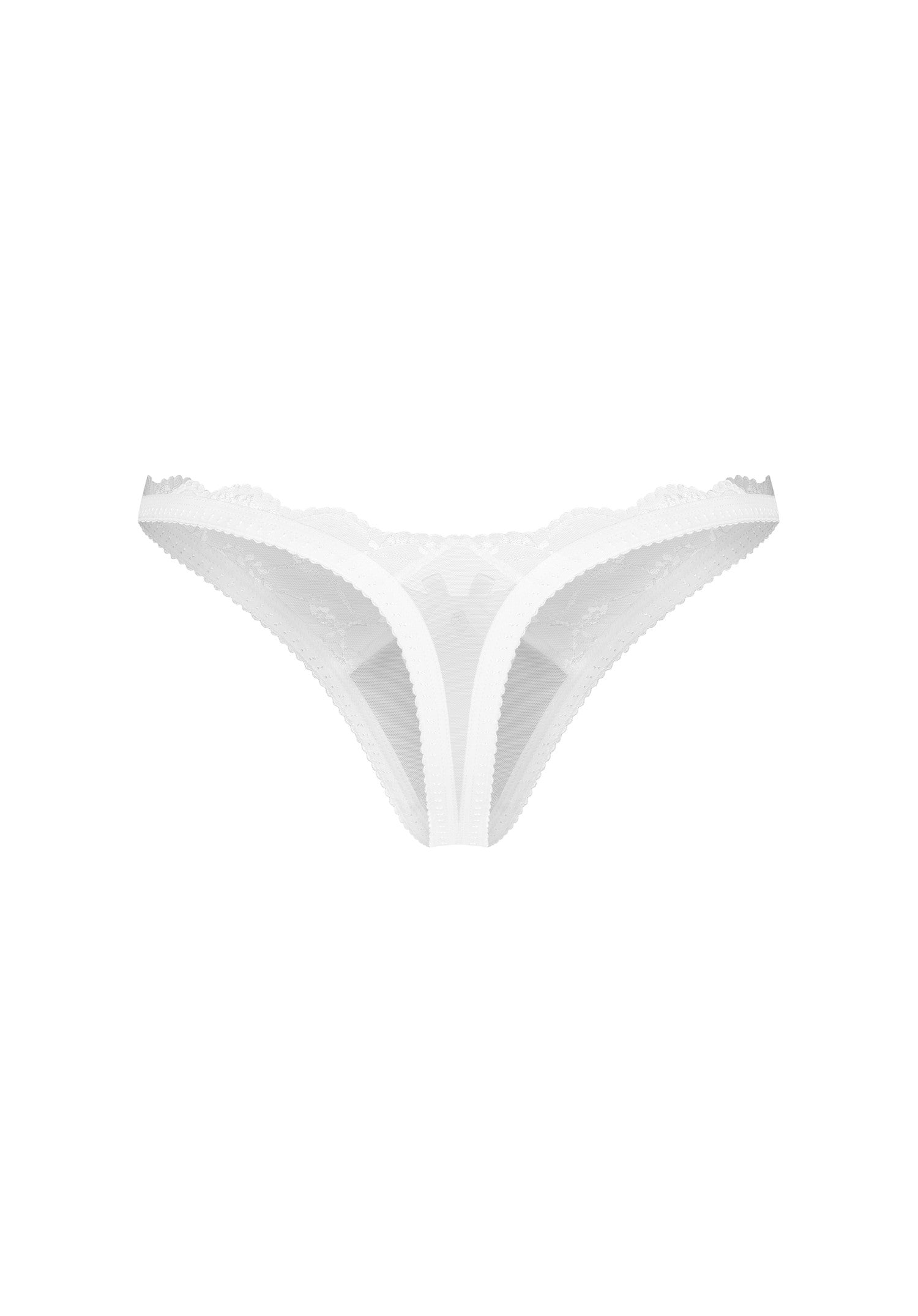 Weddya - Λευκό Σετ Σουτιέν, Στρινγκ & Crotchless Στρινγκ