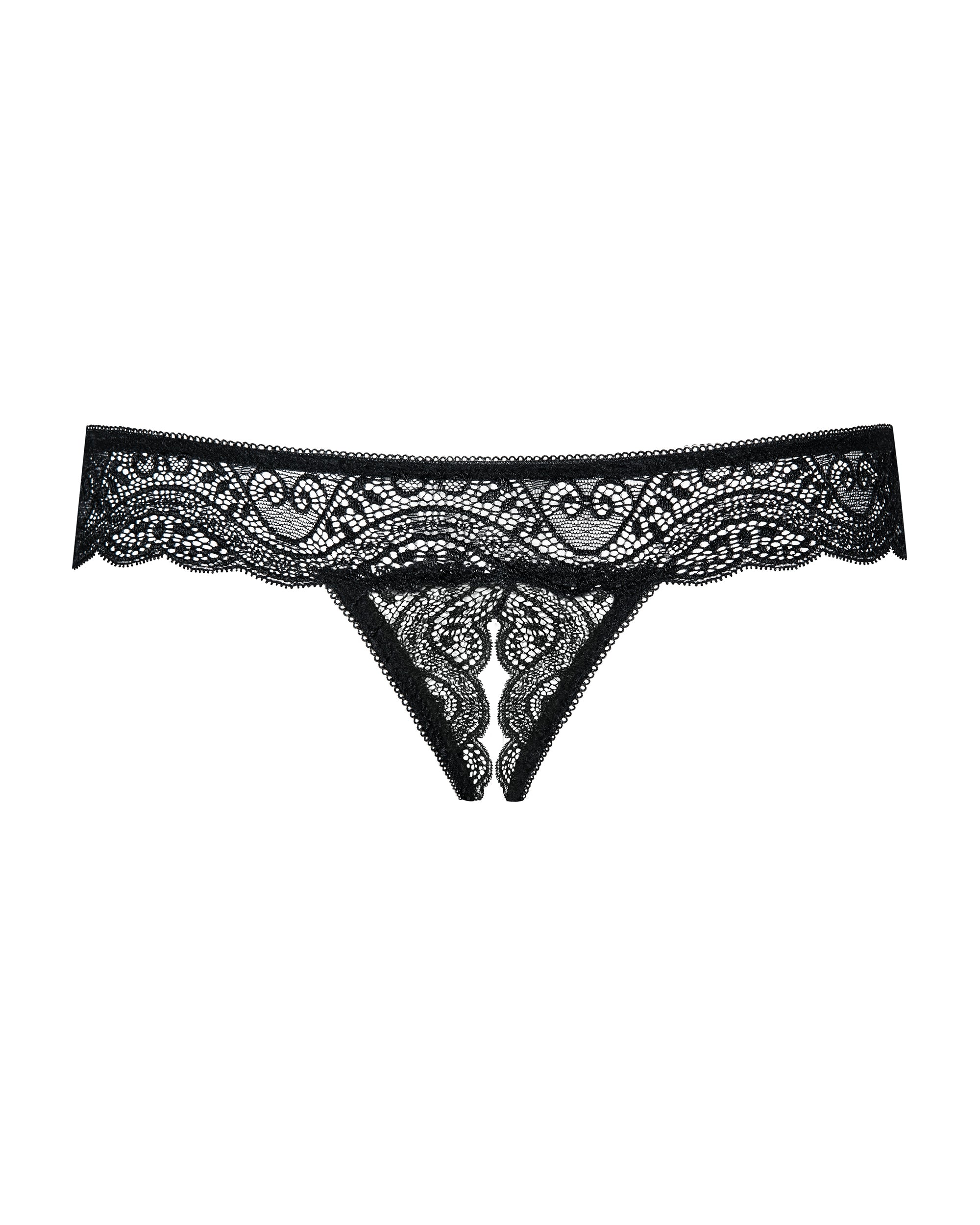 Miamor Μαύρο Crotchless Στρινγκ