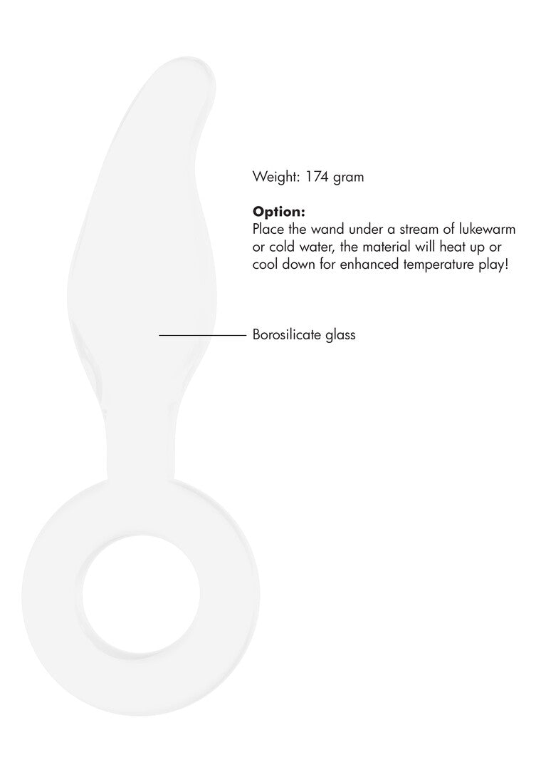 Gripper – Γυάλινο Dildo με Λαβή-Δαχτυλίδι