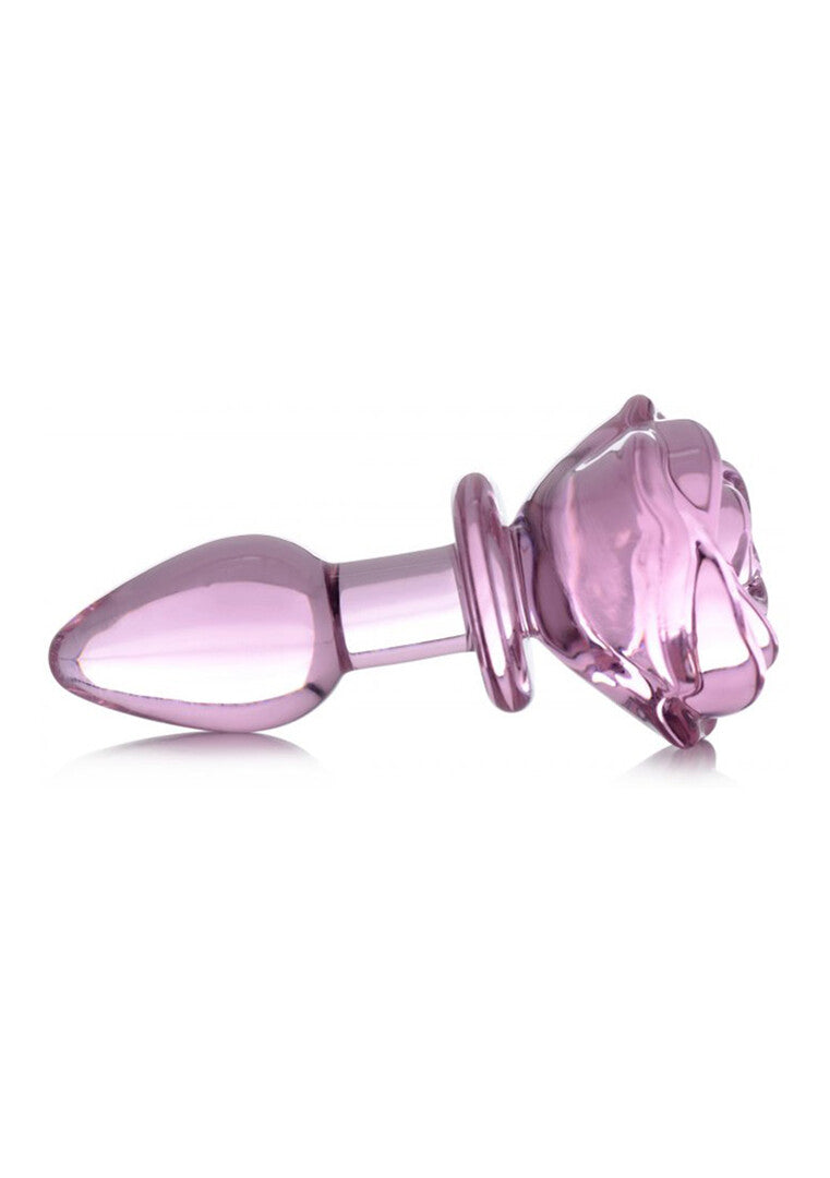 Pink Rose – Γυάλινη Πρωκτική Σφήνα Σε Σχήμα Τριαντάφυλλο (Small)