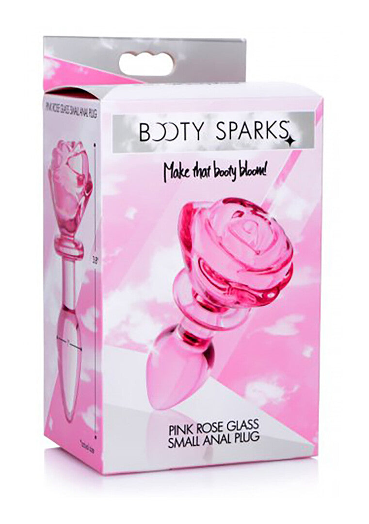 Pink Rose – Γυάλινη Πρωκτική Σφήνα Σε Σχήμα Τριαντάφυλλο (Small)