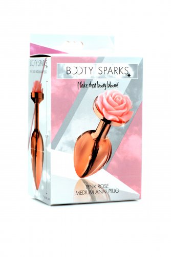 Rose Butt Plug – Πρωκτική Σφήνα με Ροζ Τριαντάφυλλο (Medium)