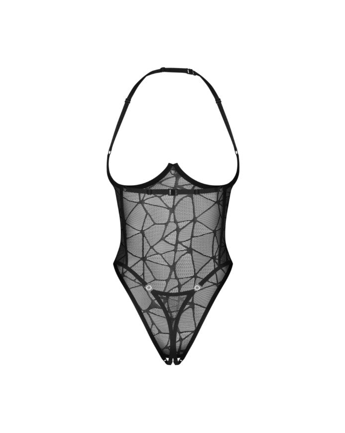 Olianna Μαύρο Crotchless Teddy