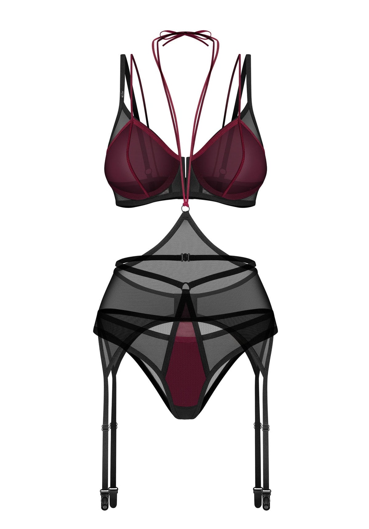 Parisel - Set in Black and Burgundy Shade