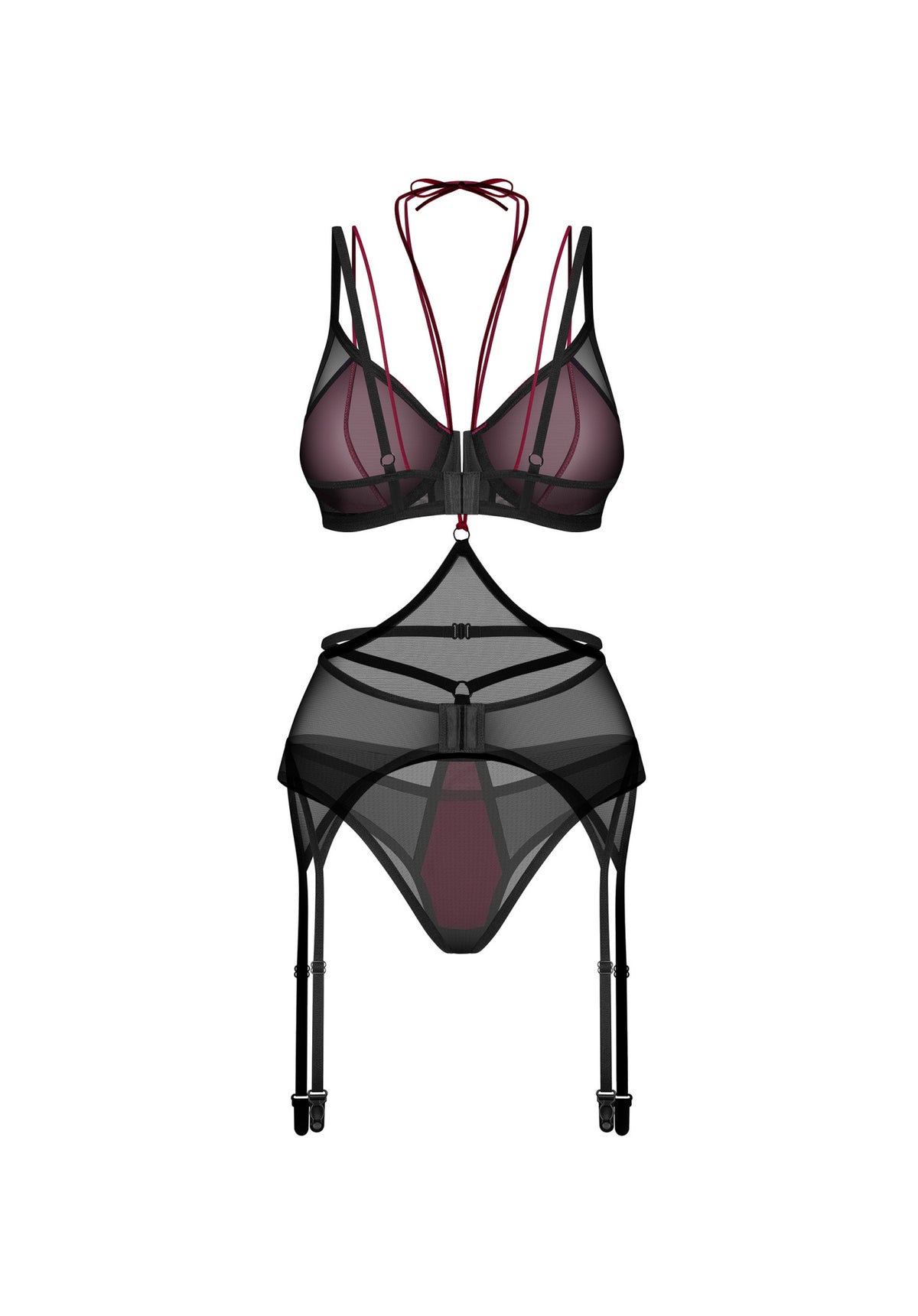 Parisel - Set in Black and Burgundy Shade